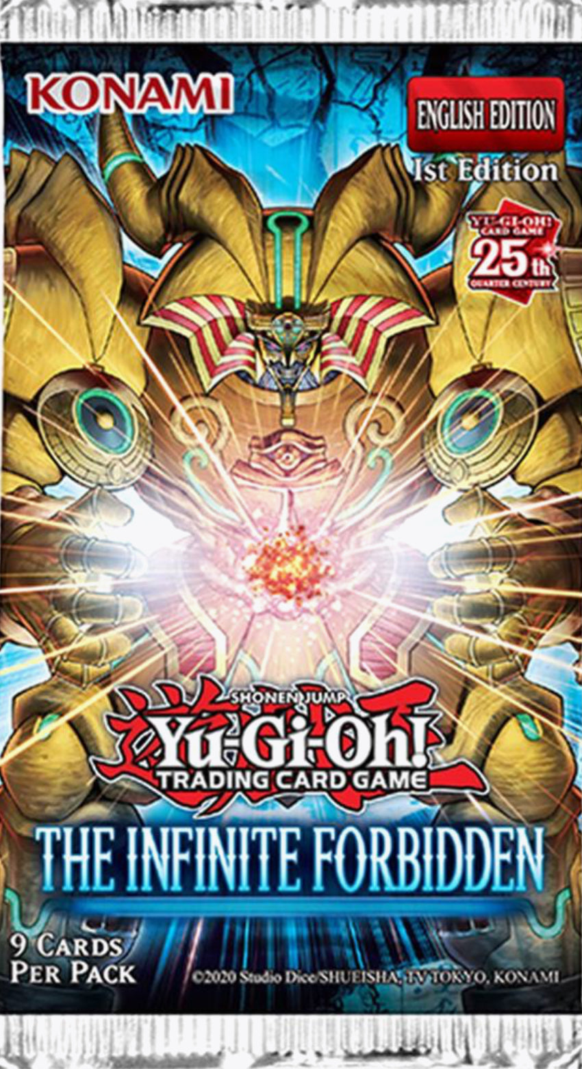 Yugioh The Infinite Forbidden 1st Ed. Booster Pack, new collectible card game expansion, sealed package