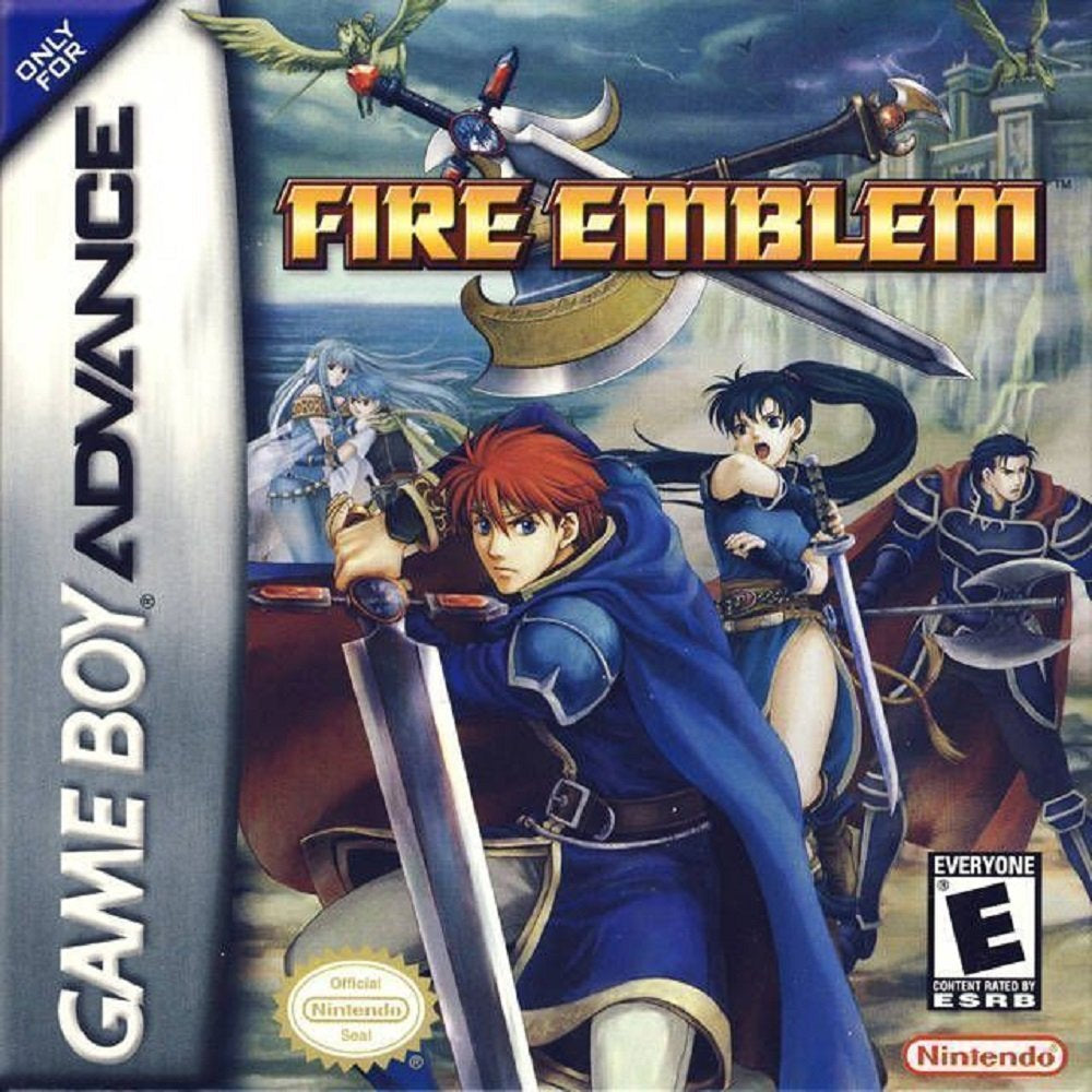 Fire Emblem GBA classic strategy game cartridge, vibrant artwork, for Nintendo Game Boy Advance collectors