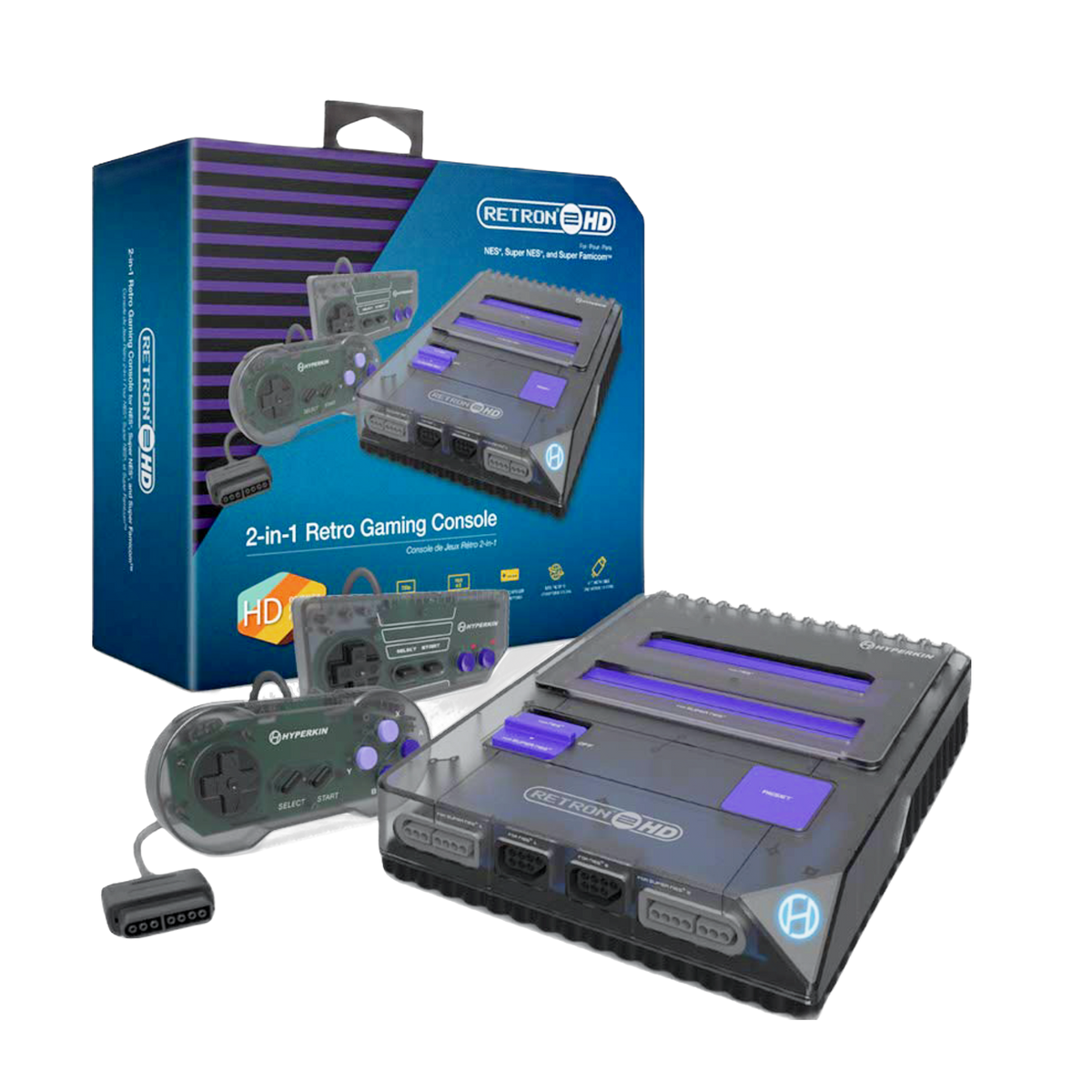 Buy now Retron 2 HD Multi-system Console | New, sleek black design, supports classic games, HDMI output, perfect gift for ...