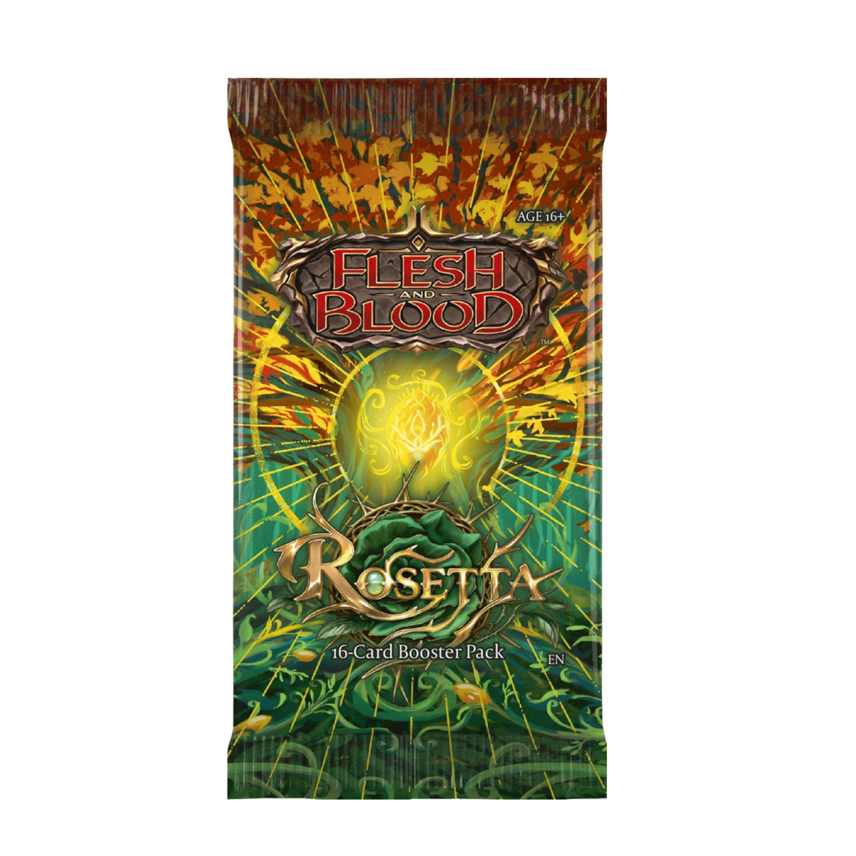 Flesh and Blood Rosetta Booster Pack First Edition, collectible card game pack, rare find for gamers