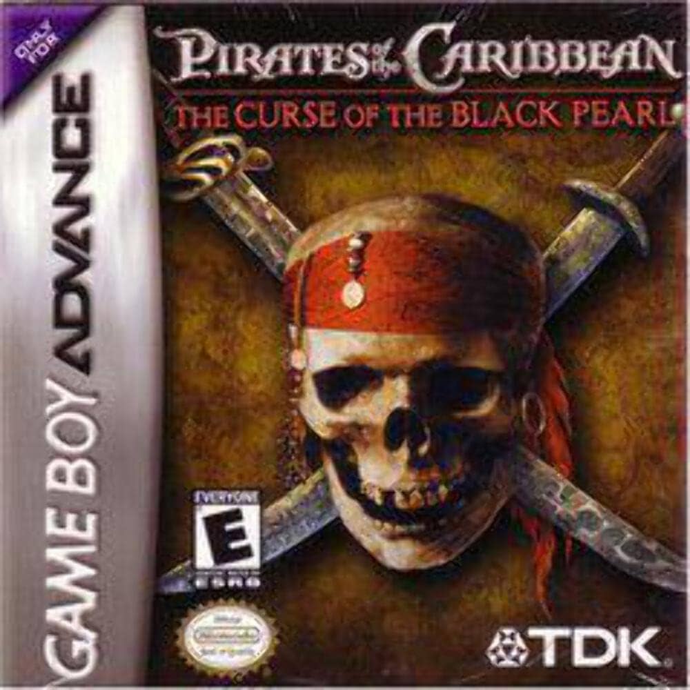 Pirates of the Caribbean: Curse of the Black Pearl GBA game cartridge, action-adventure genre, collectible edition