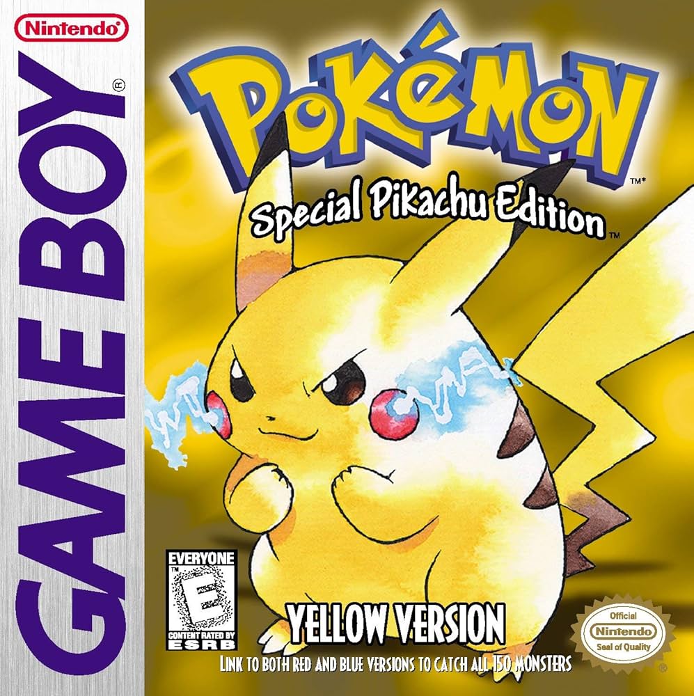 Buy Pokemon Yellow for Gameboy Color, classic RPG game cartridge in vibrant yellow, perfect for retro gaming enthusiasts