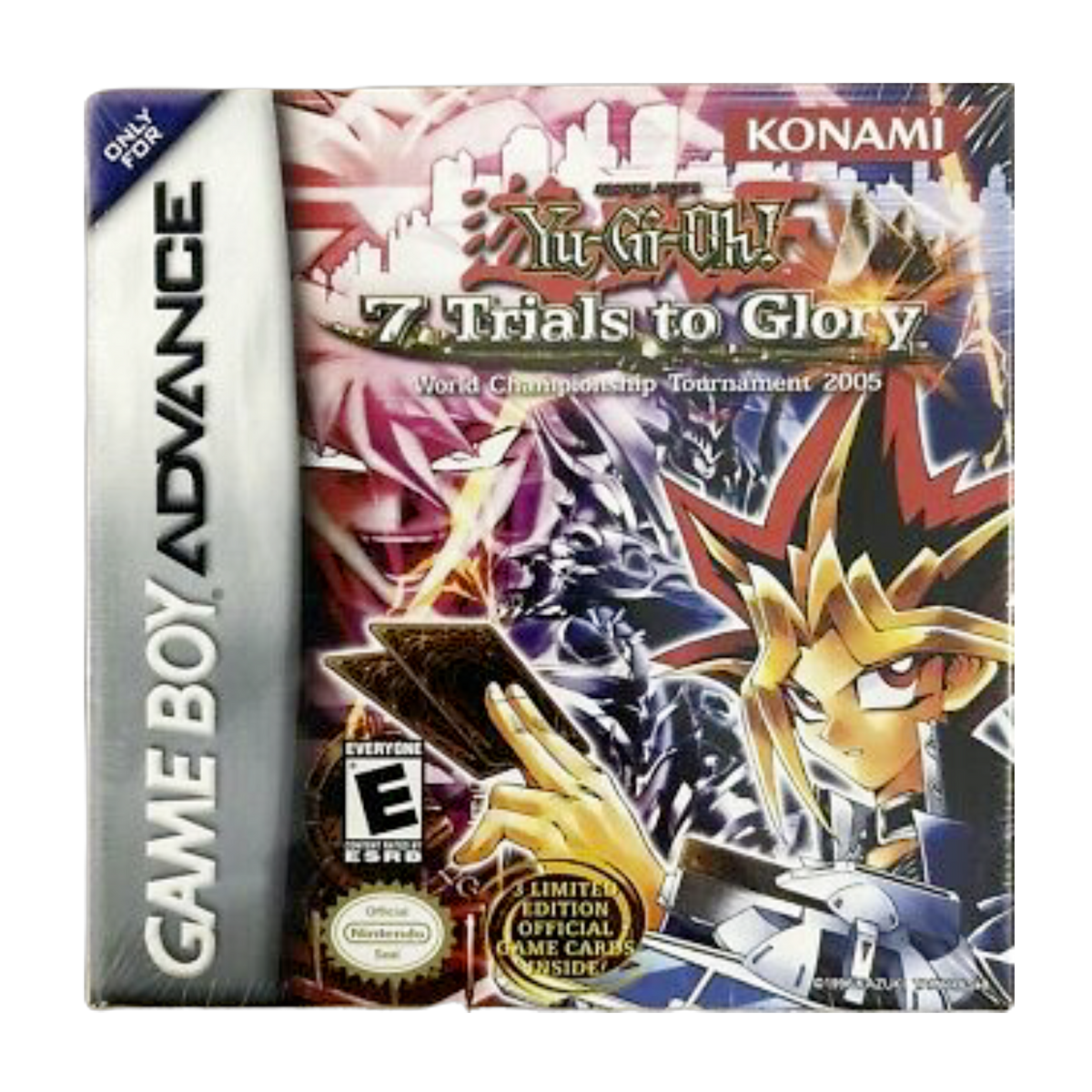 Yugioh 7 Trials to Glory GBA game cartridge, vintage collectible for Nintendo Game Boy Advance enthusiasts