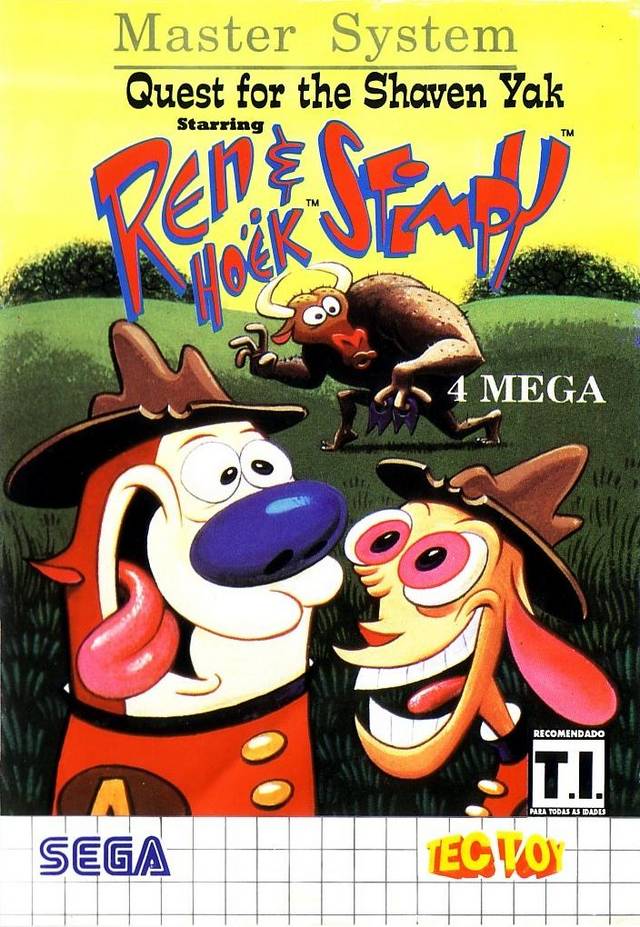 Ren & Stimpy Quest For The Shaven Yak Game Gear cartridge, vintage 90s platform game, collectible condition