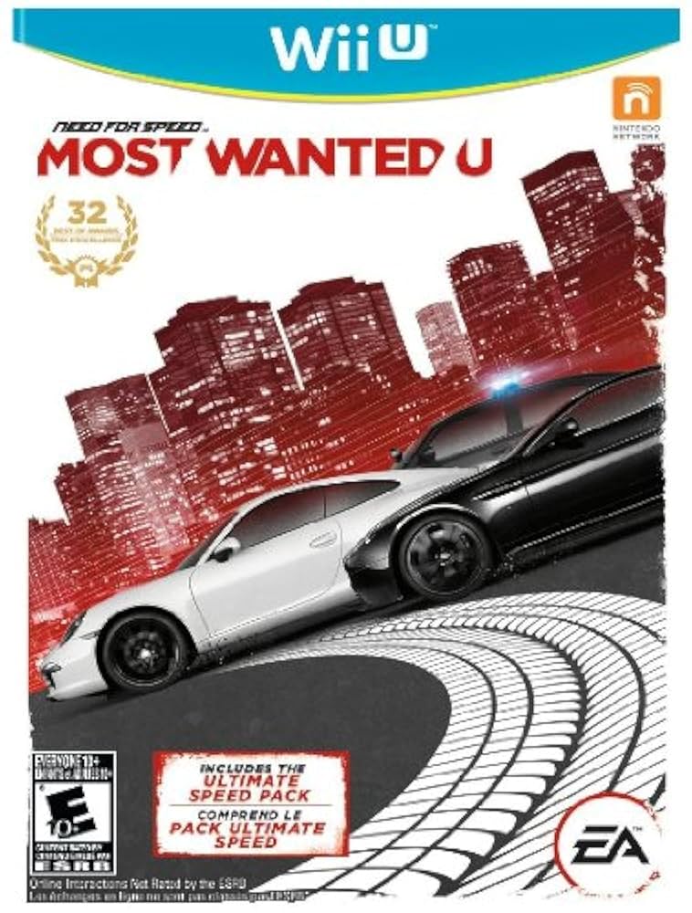 Need For Speed Most Wanted Wii U racing game, high-speed action, multiplayer, vibrant graphics