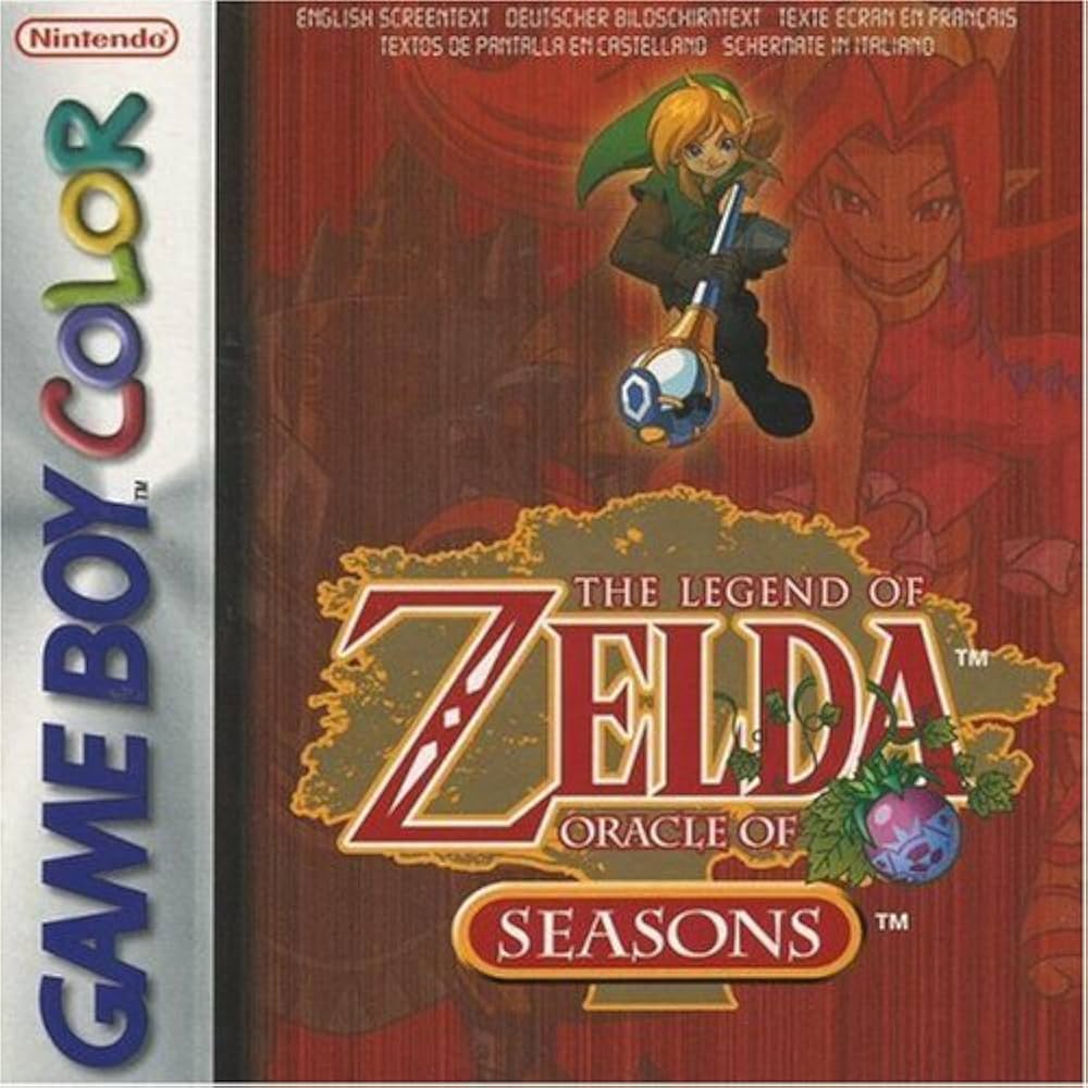 The Legend Of Zelda Oracle Of Seasons GBC vintage game cartridge, collectible condition