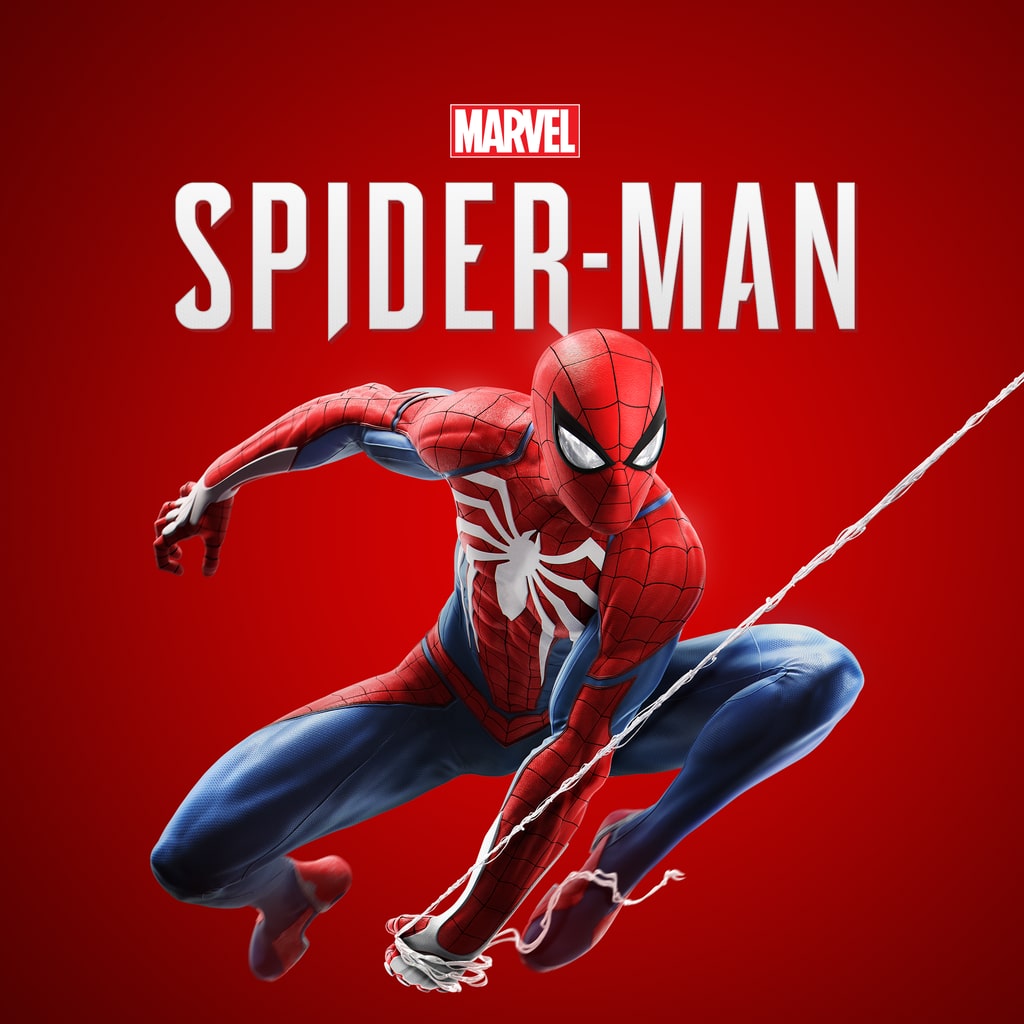 Marvel's Spider-Man PS4 action-adventure video game featuring Peter Parker swinging through NYC.