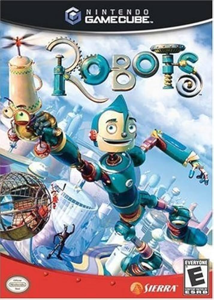 Buy Robots Gamecube video game, family-friendly action-adventure, vibrant graphics, for Nintendo GameCube console
