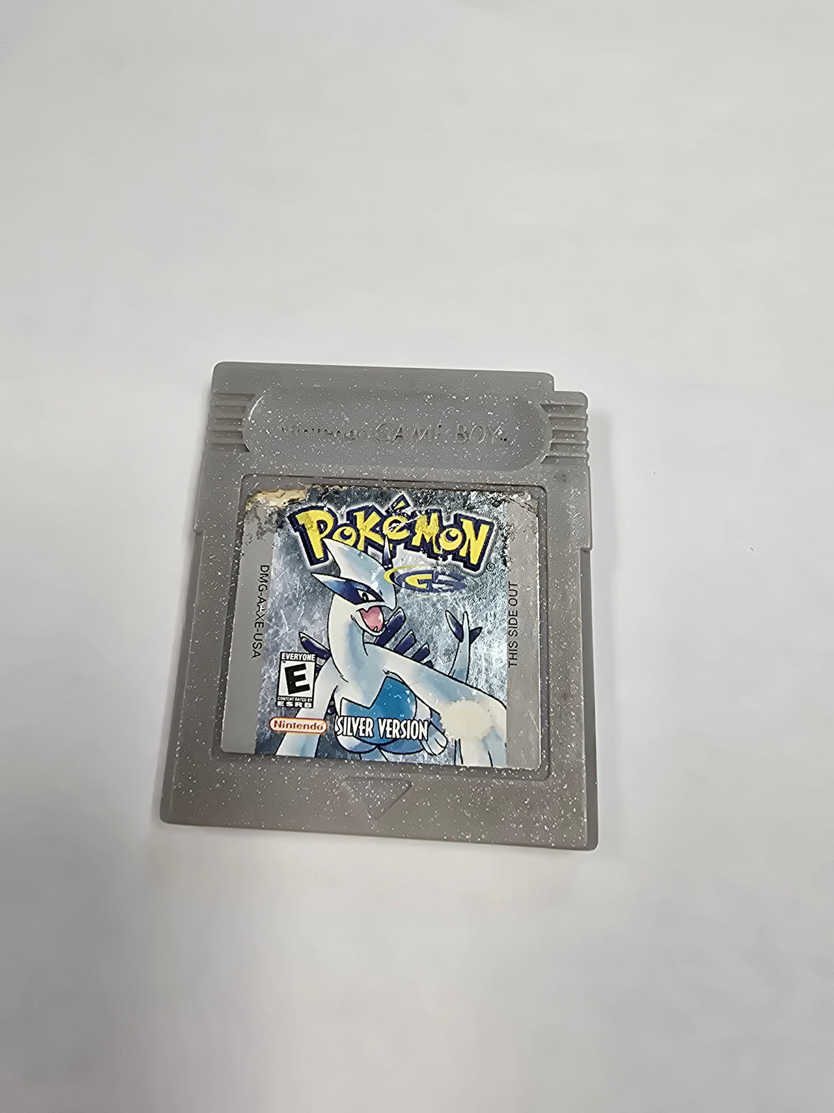 Pokemon Silver Gameboy Color cartridge, classic 90s RPG for handheld gaming, mint condition