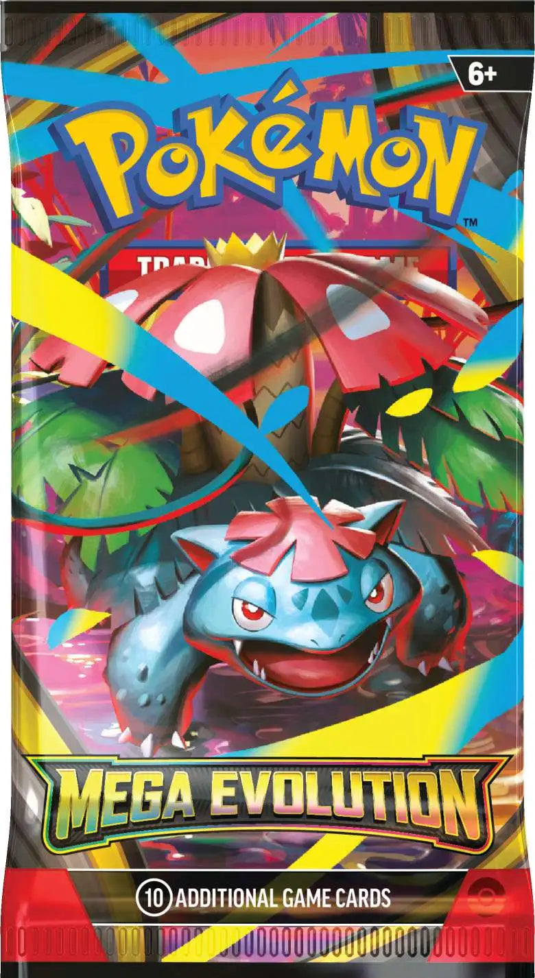 New Mega Evolution Booster Pack featuring rare holographic cards, sealed collector's item