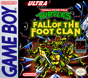 Teenage Mutant Ninja Turtles: Fall Of The Foot Clan GB game cartridge for Game Boy, vintage 1990s action-adventure