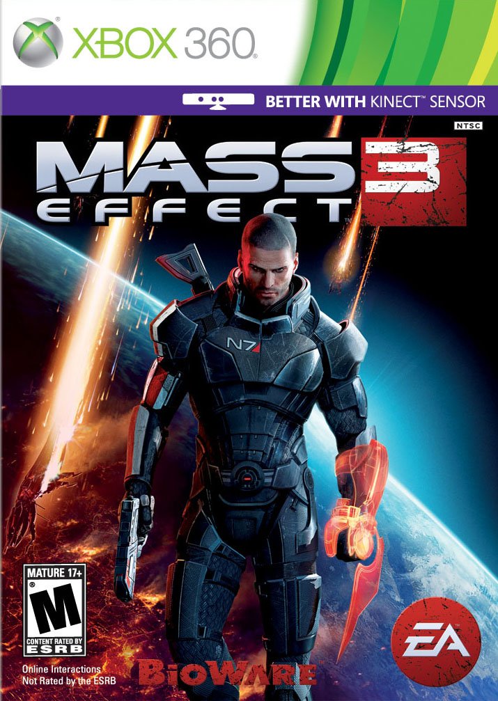Mass Effect 3 XBOX 360, epic space RPG game, intense action, HD graphics, for sci-fi enthusiasts