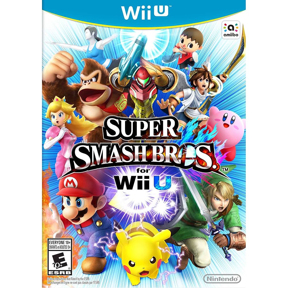 Super Smash Bros for Wii U game, action-packed multiplayer fighting, vibrant graphics, for Wii U console
