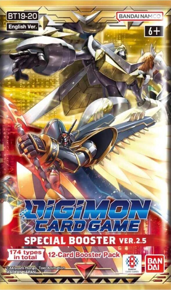 New Special Booster ver 2.5 Booster Pack for Digimon TCG, featuring rare cards, collectible packaging