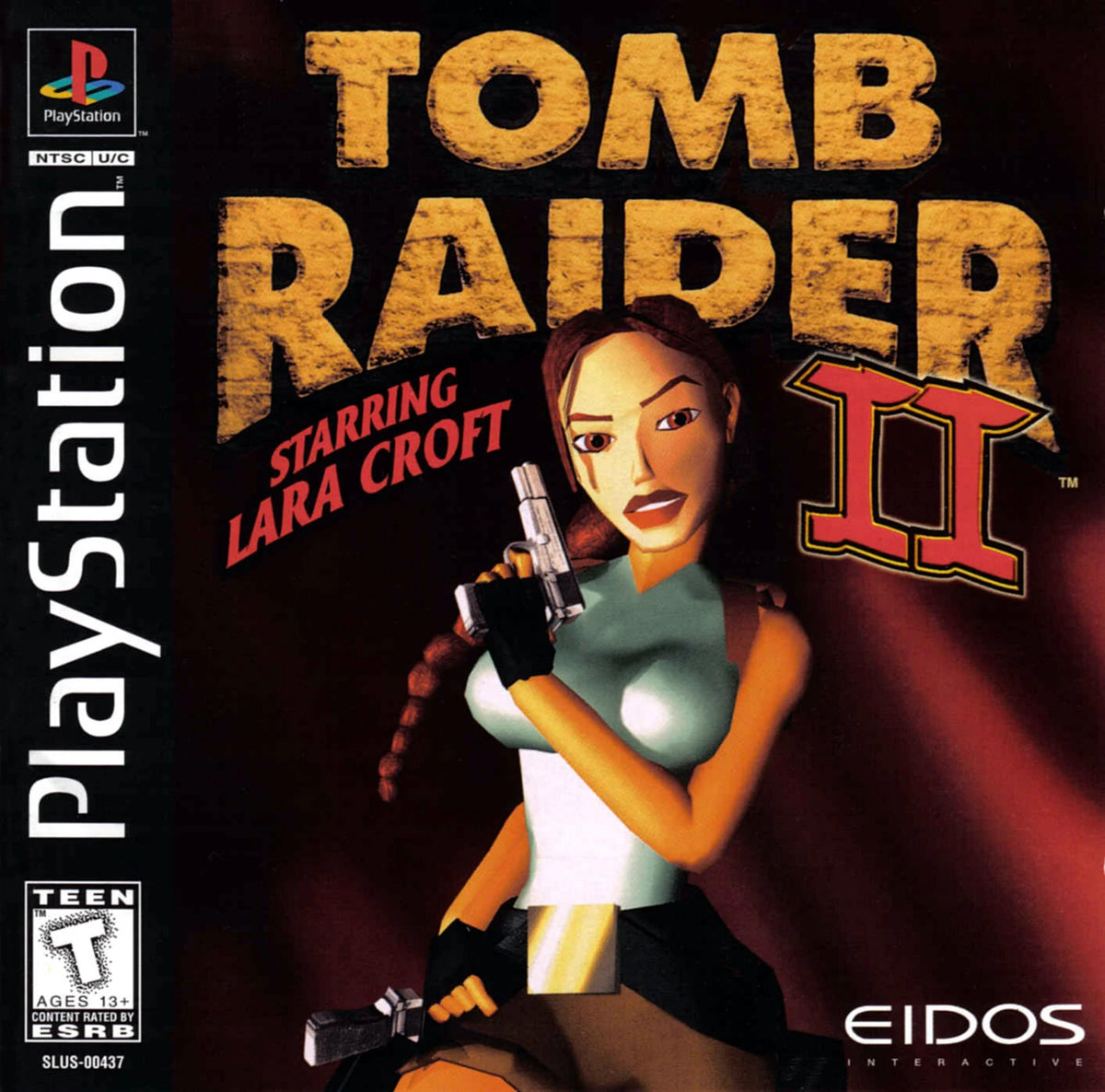 Tomb Raider 2 | PS1 game disc with Lara Croft, classic action-adventure title for PlayStation 1, authentic retro packaging
