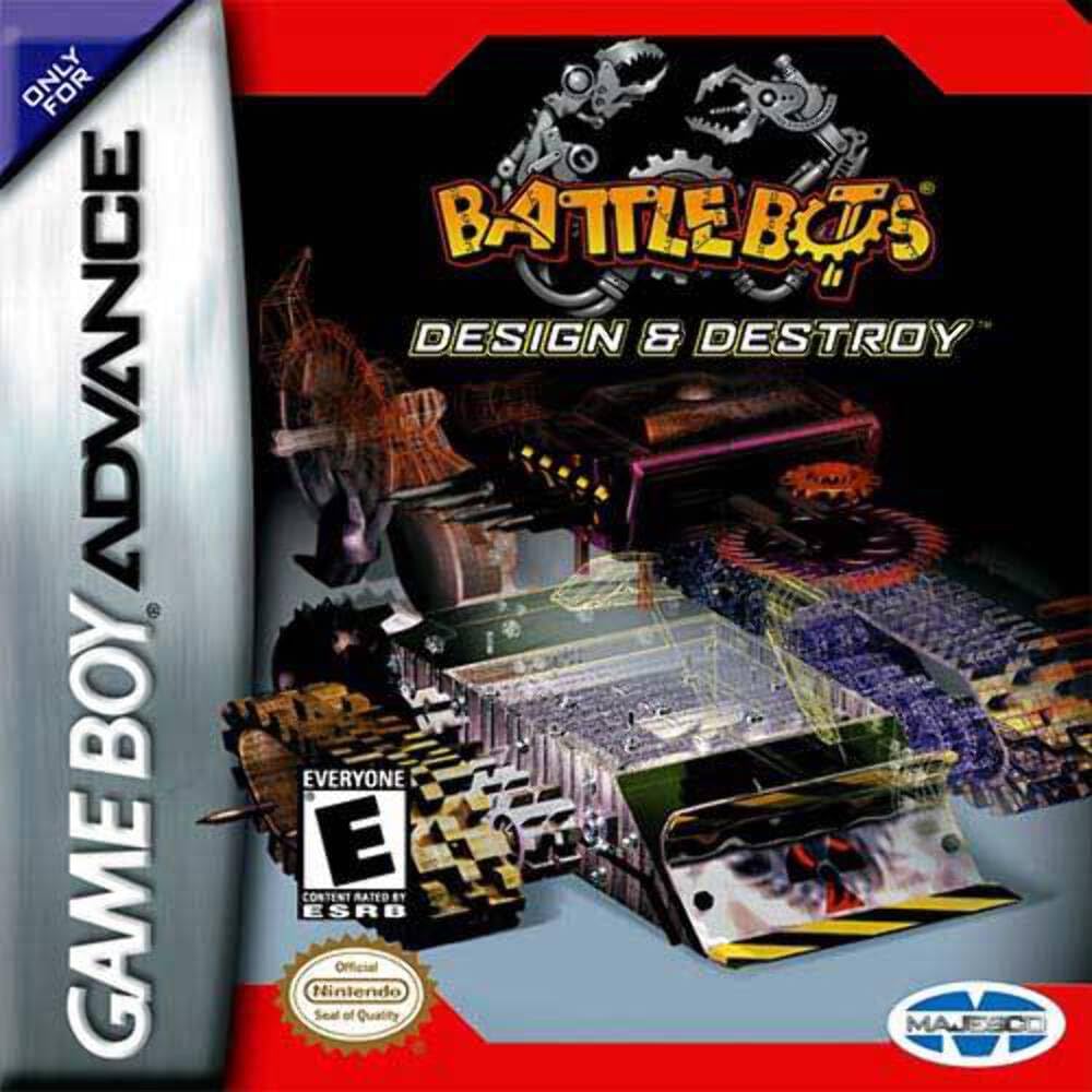 Battle Bots Design & Destroy | GBA game cartridge, action-packed robot combat, for Game Boy Advance enthusiasts