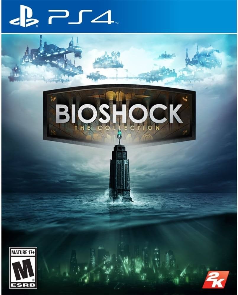 Bioshock The Collection PS4, remastered sci-fi shooter game trilogy, vivid graphics, immersive storyline