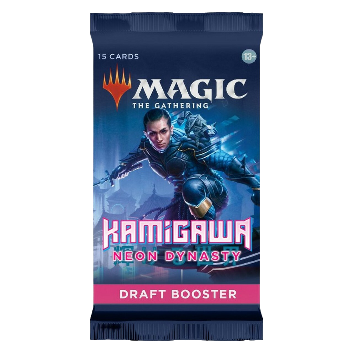 New Kamigawa Neon Dynasty Draft Booster Pack, sealed collectible card game pack, vibrant artwork edition