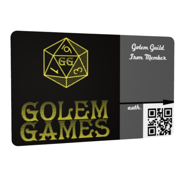 Exclusive Golem Guild Membership card, premium access benefits, digital and physical perks, join now