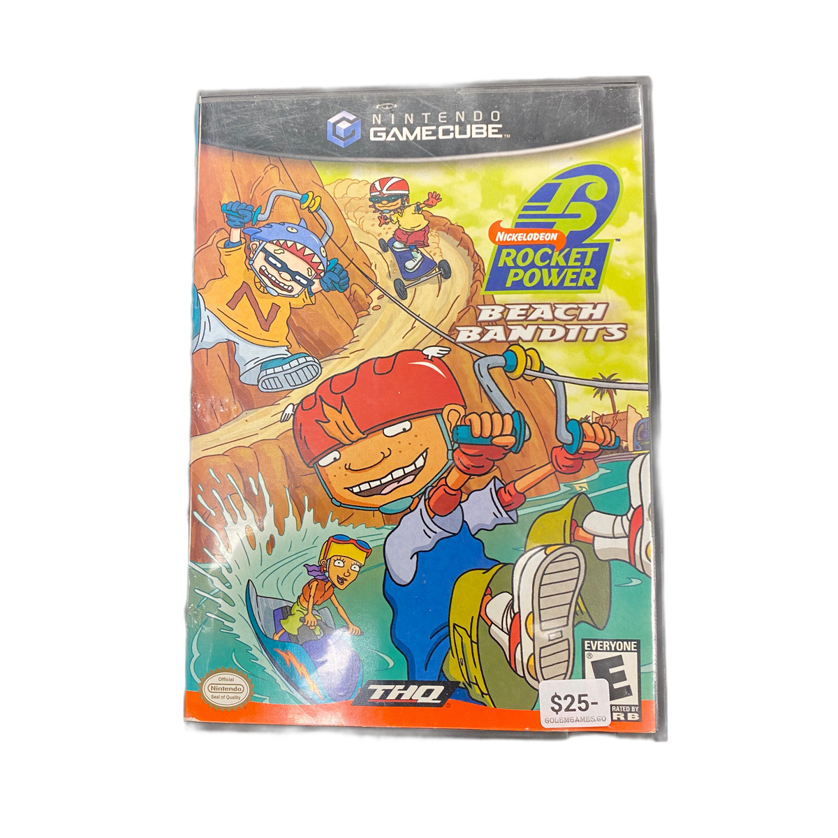 Gamecube's Rocket Power Beach Bandits video game, vibrant cover art featuring favorite characters