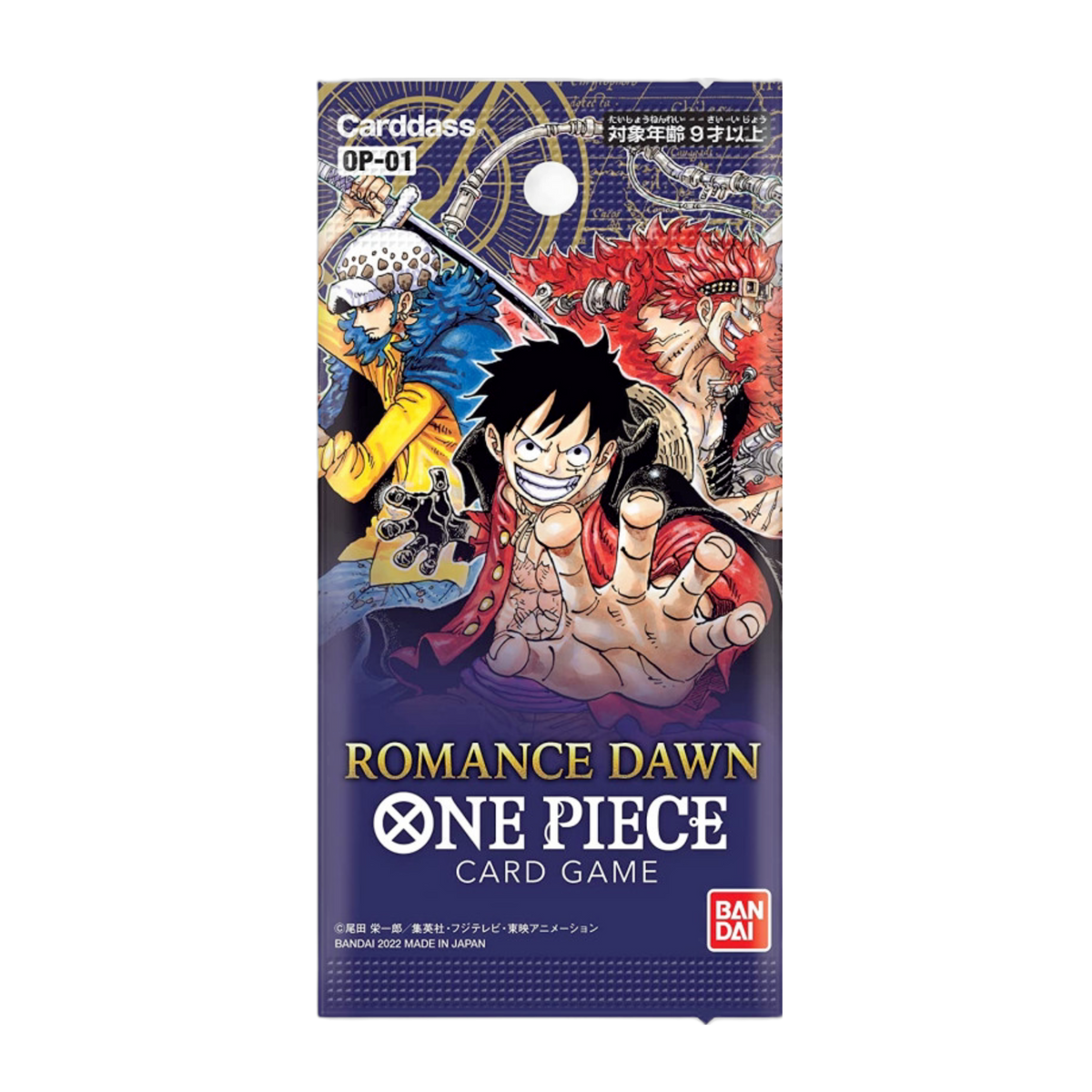 New One Piece Romance Dawn Booster Pack, collectible card game, sealed and rare edition