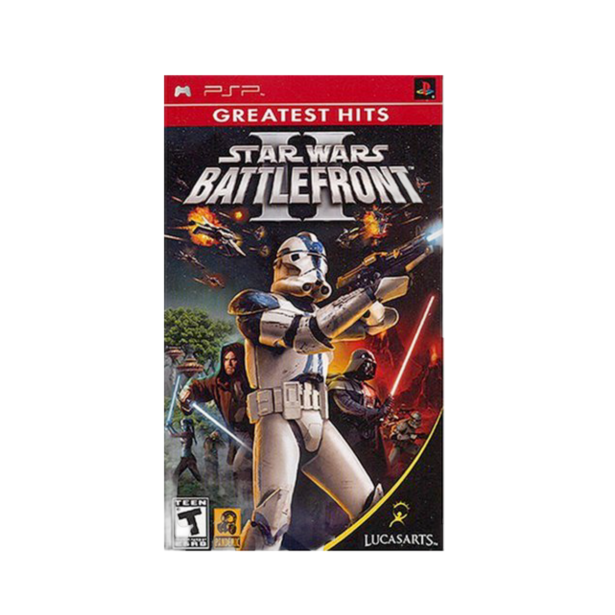 Star Wars Battlefront 2 PSP game cover, classic sci-fi action for PlayStation Portable