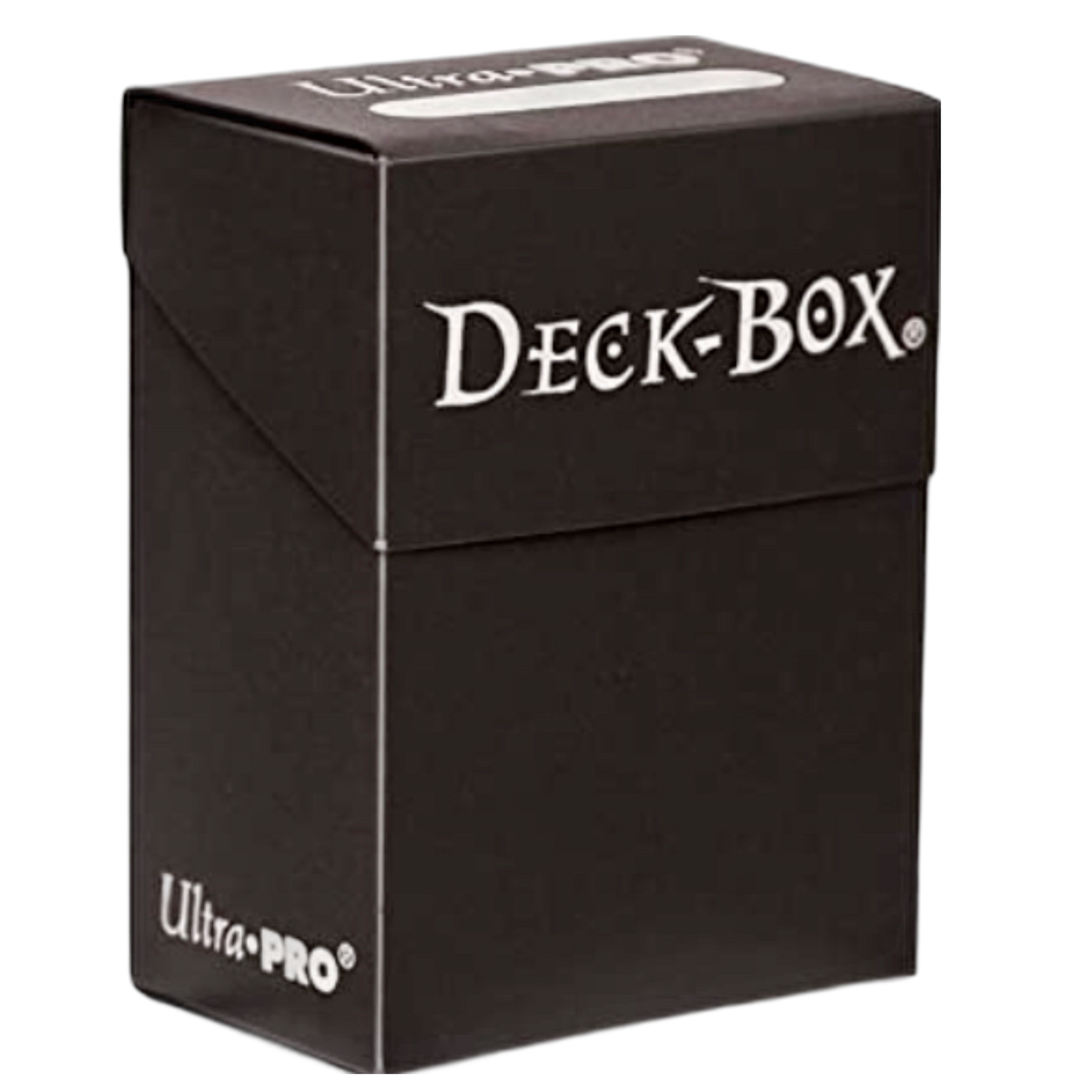 Black Ultra-Pro Classic Deck Box for card game storage, durable plastic, snap-lock closure, compact size