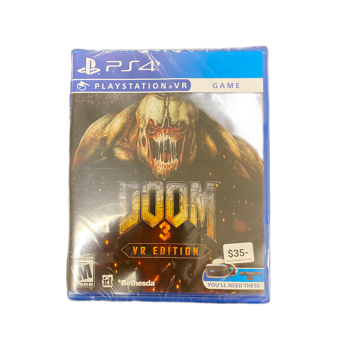 Doom 3 VR Edition for PS4, immersive horror game experience with realistic graphics and intense gameplay