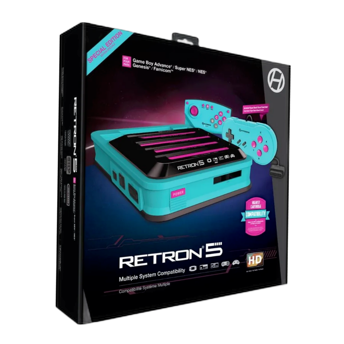 Buy Retron 5 Multi-system Console for classic gaming, black, supports multiple cartridge formats
